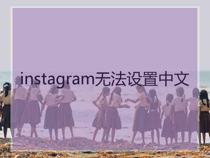 instagram无法设置中文