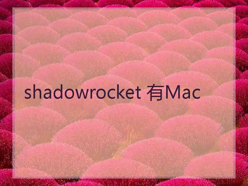 shadowrocket 有Mac